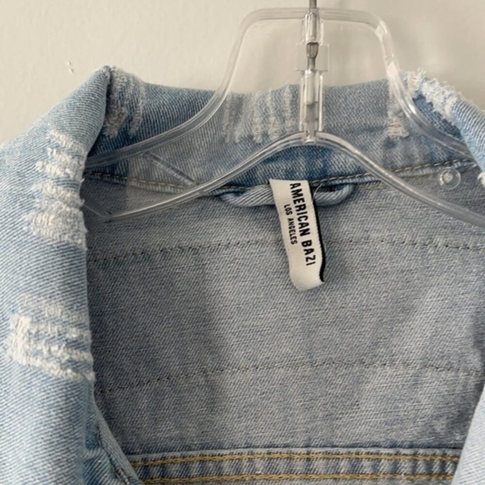 Fashion Tour Denim Jacket in Light/Medium Wash American Bazi - Picture 4 of 13